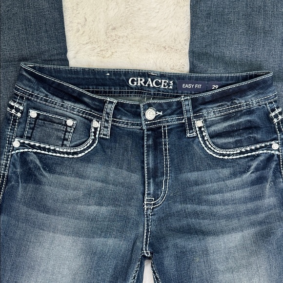 Grace in LA Embellished Boot Cut Jeans size 29 - Picture 3 of 16